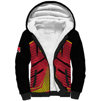 Trinidad and Tobago Cricket Custom Sherpa Hoodie Trinbago Strong - African Pride