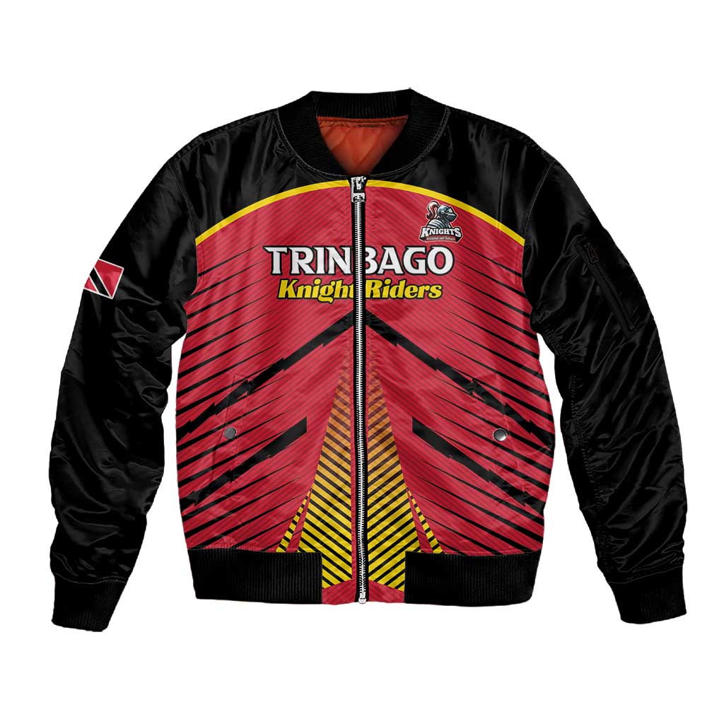 Trinidad and Tobago Cricket Custom Sleeve Zip Bomber Jacket Trinbago Strong - African Pride
