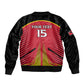 Trinidad and Tobago Cricket Custom Sleeve Zip Bomber Jacket Trinbago Strong - African Pride