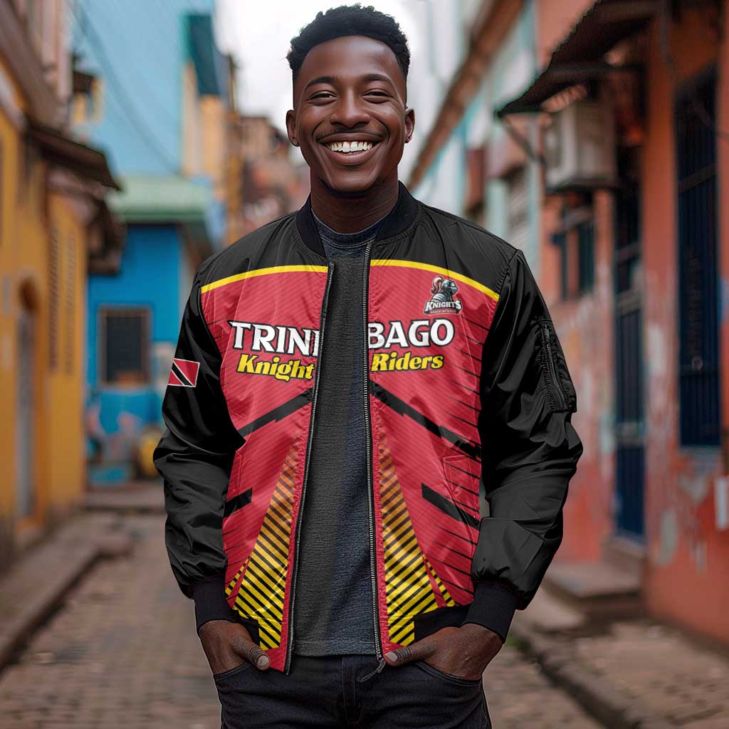 Trinidad and Tobago Cricket Custom Sleeve Zip Bomber Jacket Trinbago Strong - African Pride
