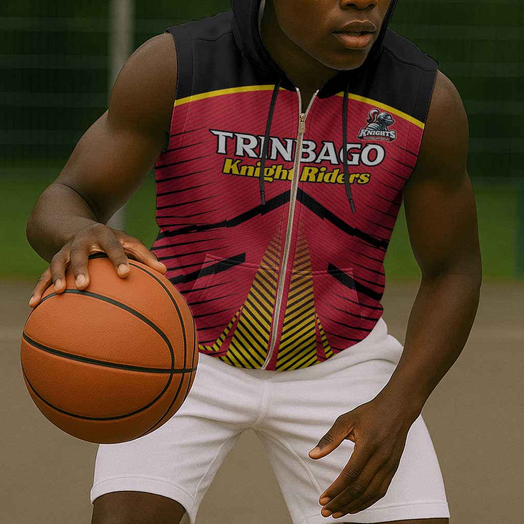 Trinidad and Tobago Cricket Sleeveless Zip Hoodie Trinbago Strong - African Pride
