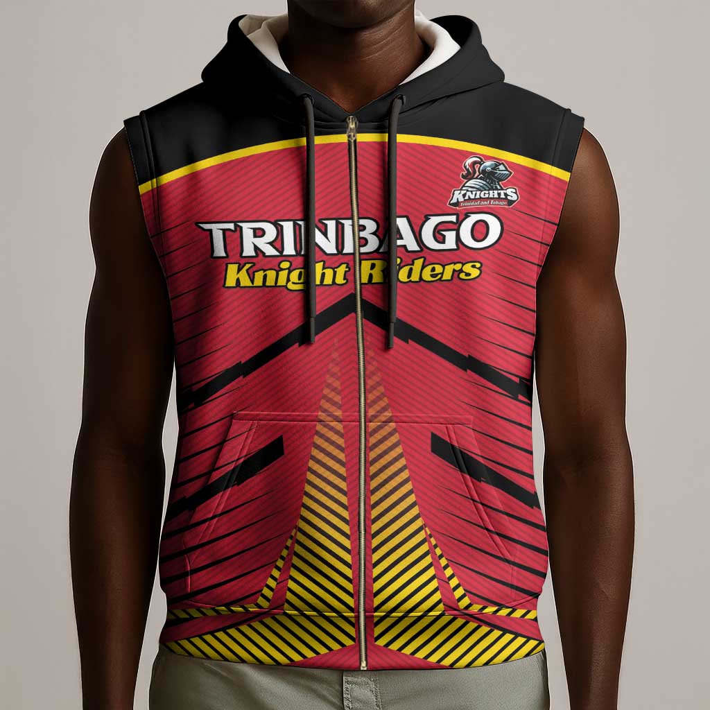 Trinidad and Tobago Cricket Sleeveless Zip Hoodie Trinbago Strong - African Pride
