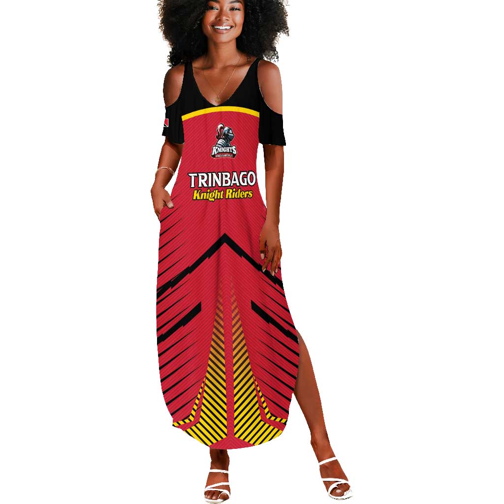 Trinidad and Tobago Cricket Custom Summer Maxi Dress Trinbago Strong - African Pride