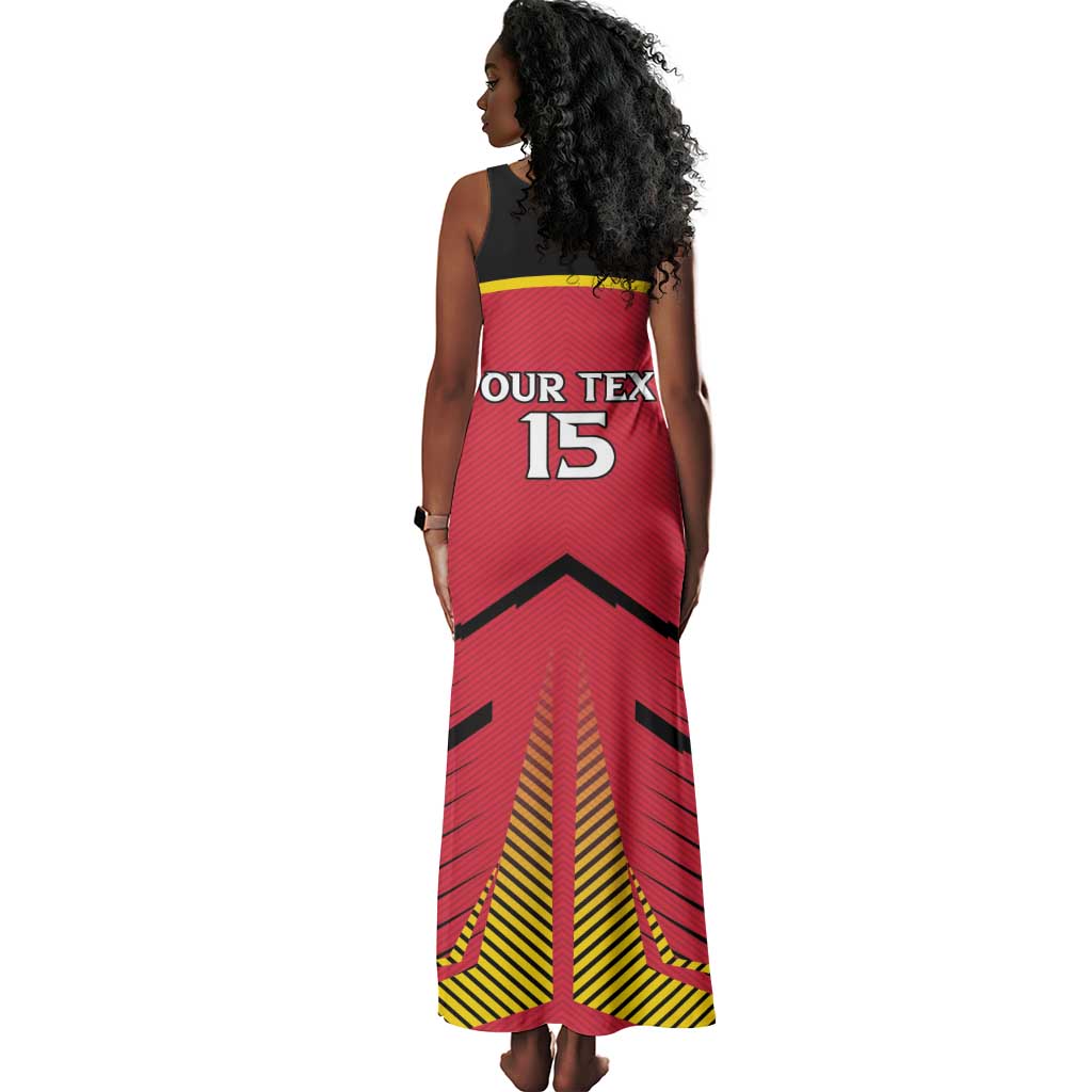 Trinidad and Tobago Cricket Custom Tank Maxi Dress Trinbago Strong - African Pride