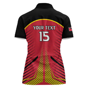 Trinidad and Tobago Cricket Custom Women Polo Shirt Trinbago Strong - African Pride