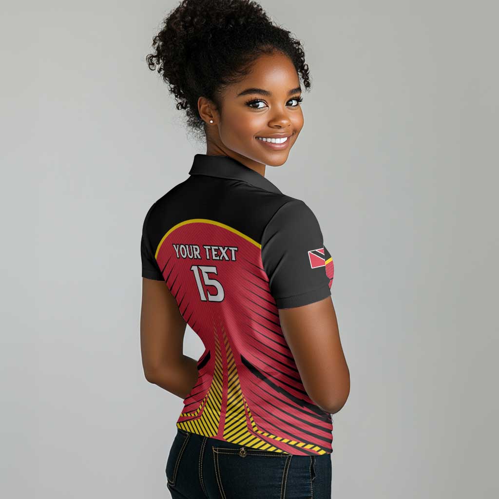 Trinidad and Tobago Cricket Custom Women Polo Shirt Trinbago Strong - African Pride