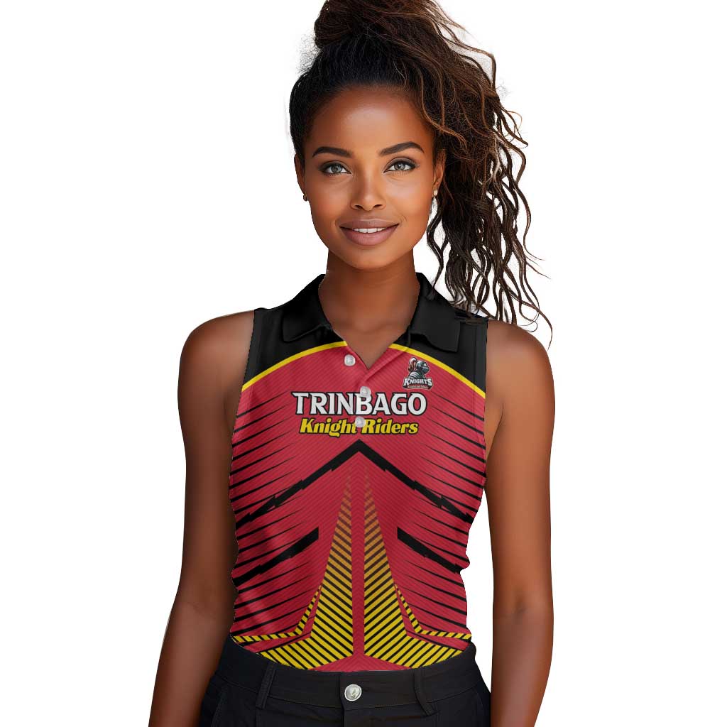 Trinidad and Tobago Cricket Custom Women Sleeveless Polo Shirt Trinbago Strong - African Pride