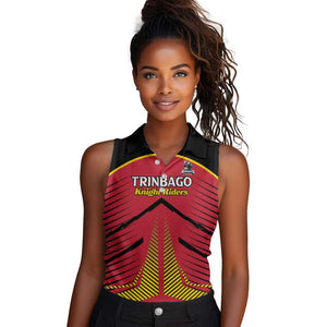 Trinidad and Tobago Cricket Custom Women Sleeveless Polo Shirt Trinbago Strong - African Pride