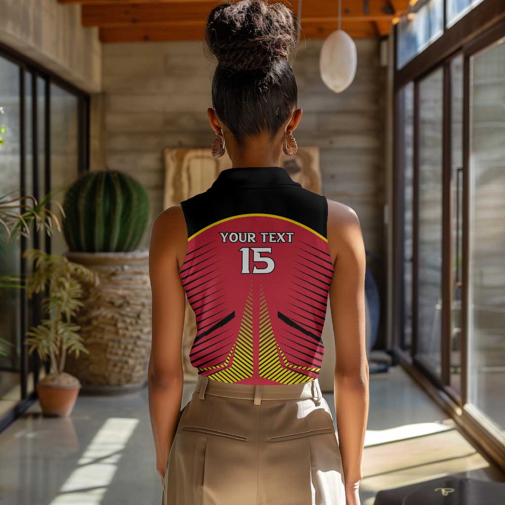 Trinidad and Tobago Cricket Custom Women Sleeveless Polo Shirt Trinbago Strong - African Pride