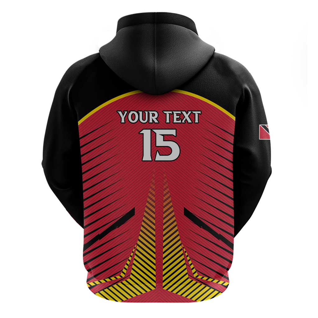 Trinidad and Tobago Cricket Custom Zip Hoodie Trinbago Strong - African Pride