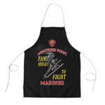 Montford Point Marines Apron The Right To Fight - Black