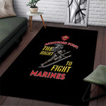 African American Heroes Area Rug Montford Point Marines - Black - African Pride