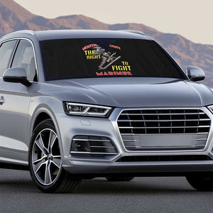 Montford Point Marines Auto Sun Shade The Right To Fight - Black