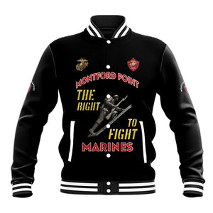 African American Heroes Baseball Jacket Montford Point Marines - Black - African Pride