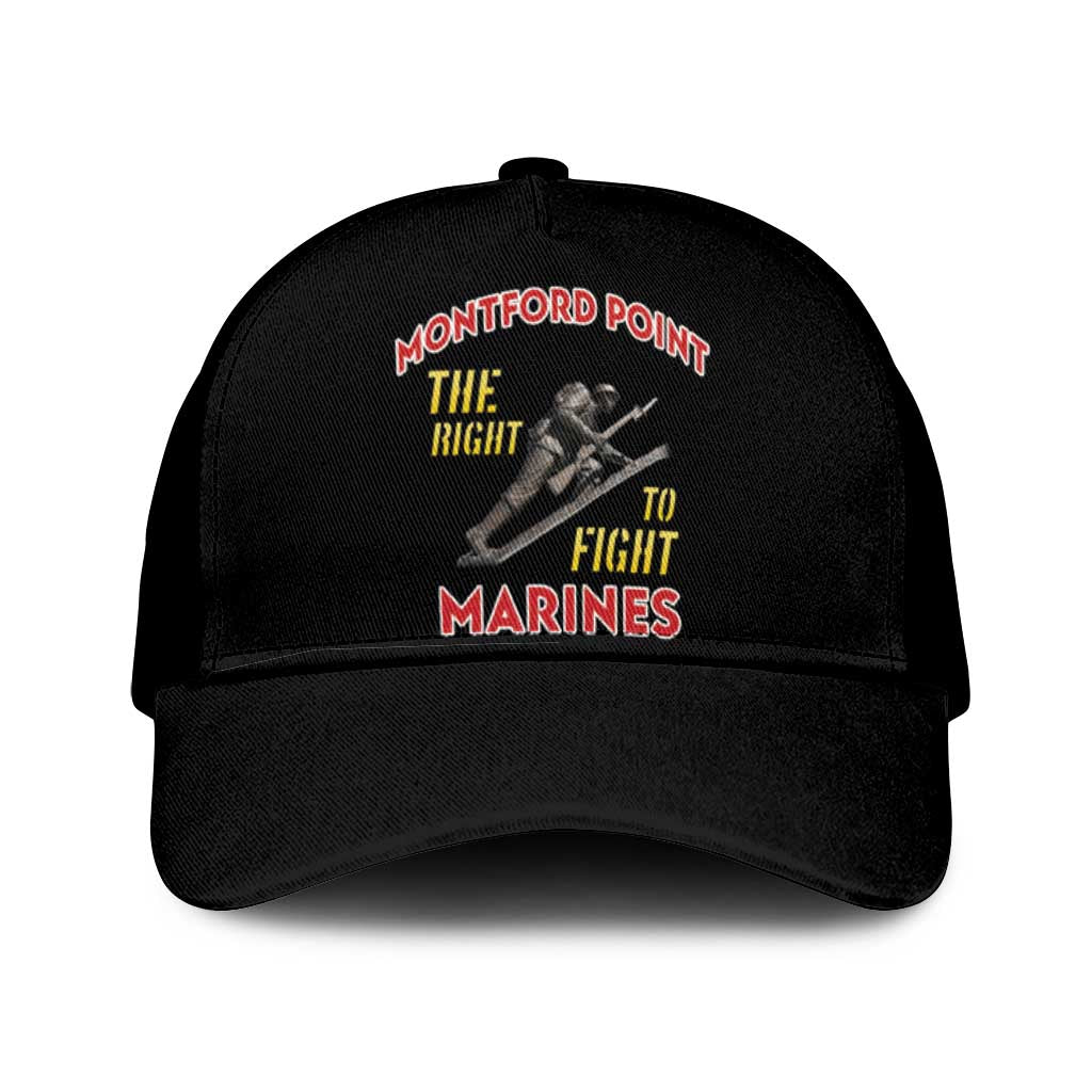 Montford Point Marines Baseball Net Cap The Right To Fight - Black - African Pride