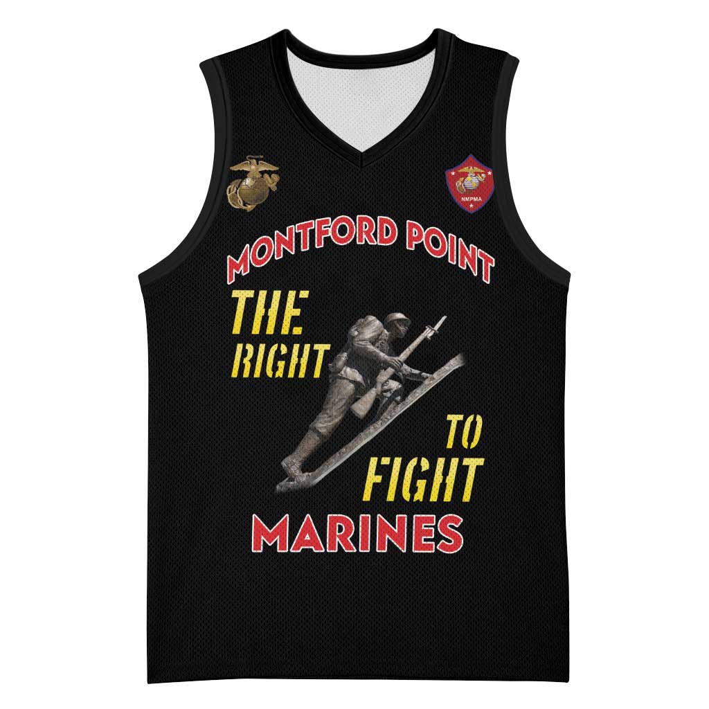African American Heroes Basketball Jersey Montford Point Marines - Black - African Pride