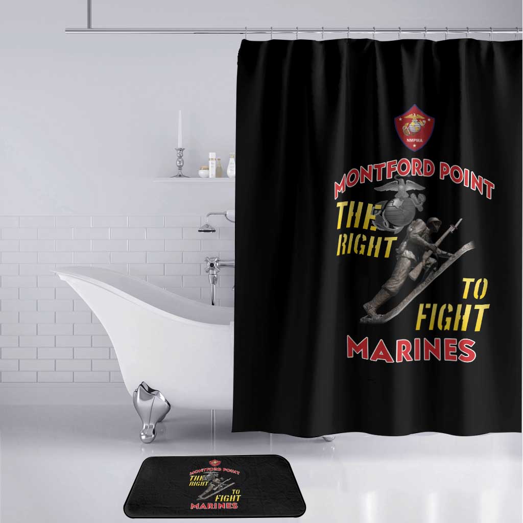 Montford Point Marines Bathroom Set The Right To Fight - Black