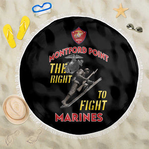 African American Heroes Beach Blanket Montford Point Marines - Black - African Pride