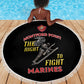 African American Heroes Beach Blanket Montford Point Marines - Black - African Pride