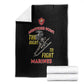 African American Heroes Blanket Montford Point Marines - Black - African Pride