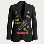 Montford Point Marines Blazer The Right To Fight - Black