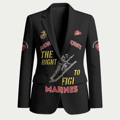 Montford Point Marines Blazer The Right To Fight - Black