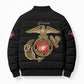 Montford Point Marines Bomber Puffer Jacket The Right To Fight - Black