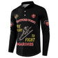 Montford Point Marines Button Sweatshirt The Right To Fight - Black