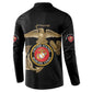 Montford Point Marines Button Sweatshirt The Right To Fight - Black