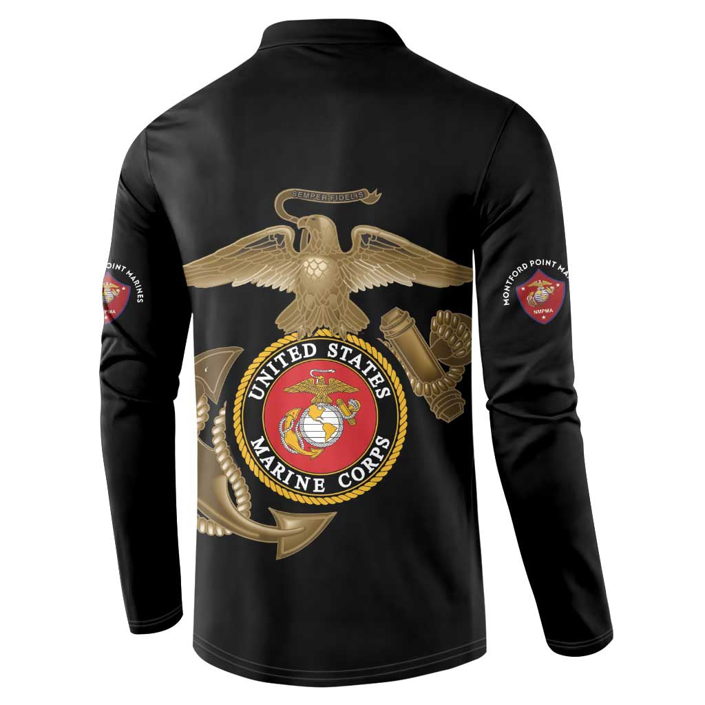 Montford Point Marines Button Sweatshirt The Right To Fight - Black