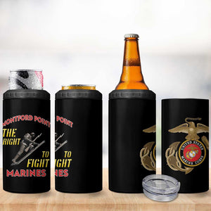 African American Heroes 4 in 1 Can Cooler Tumbler Montford Point Marines - Black - African Pride