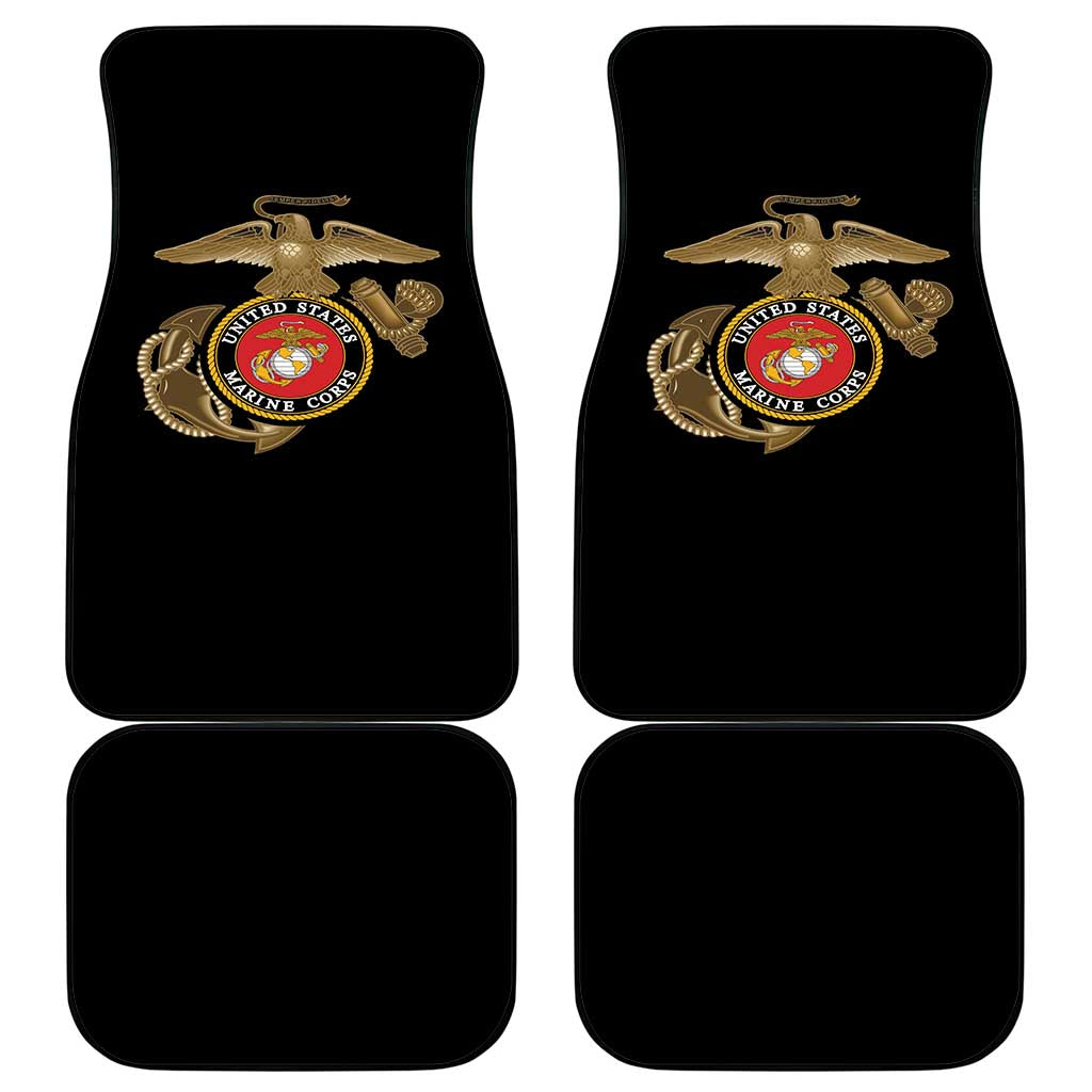 African American Heroes Car Mats Montford Point Marines - Black - African Pride