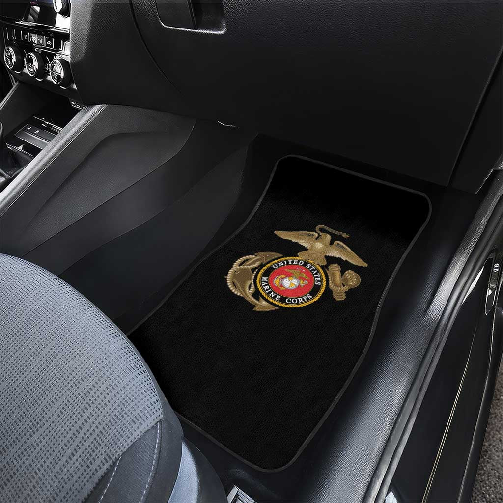 African American Heroes Car Mats Montford Point Marines - Black - African Pride
