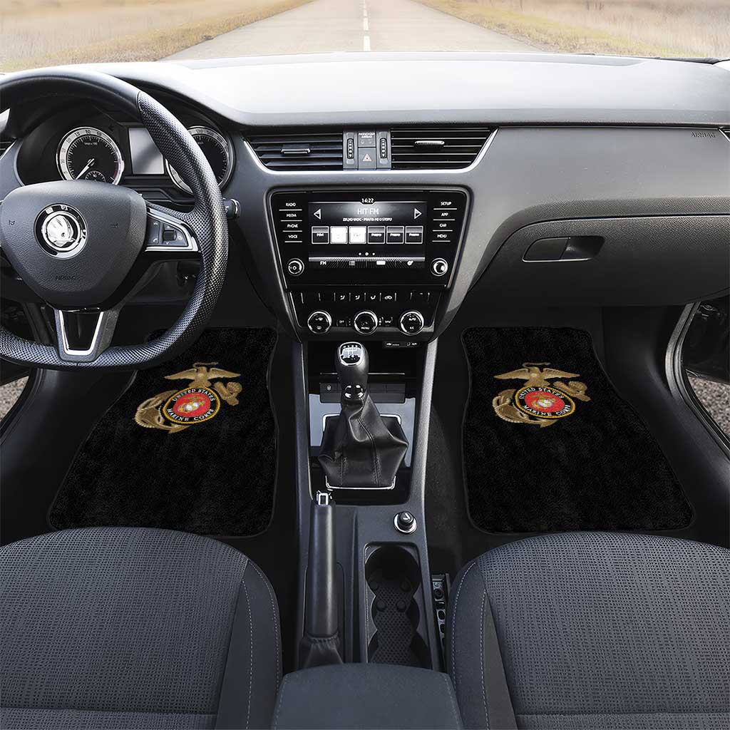 African American Heroes Car Mats Montford Point Marines - Black - African Pride