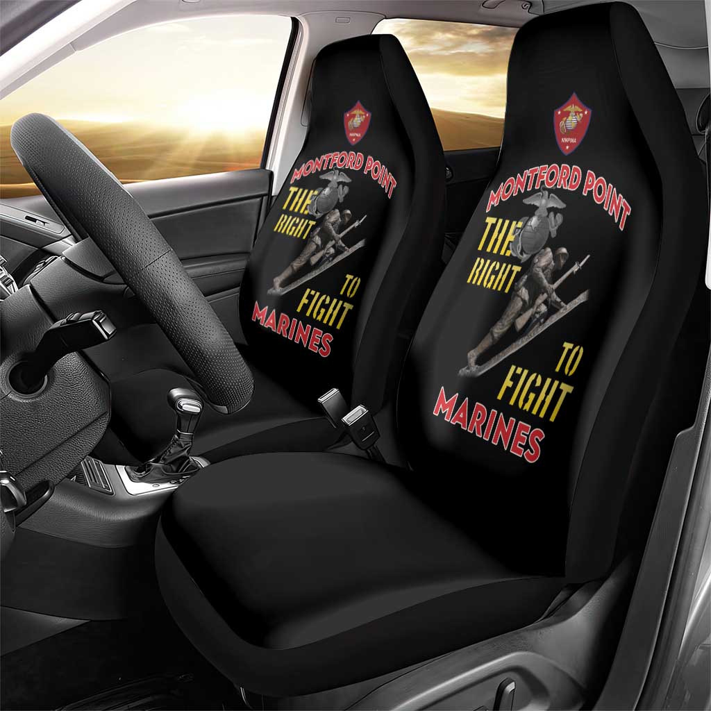 African American Heroes Car Seat Cover Montford Point Marines - Black - African Pride