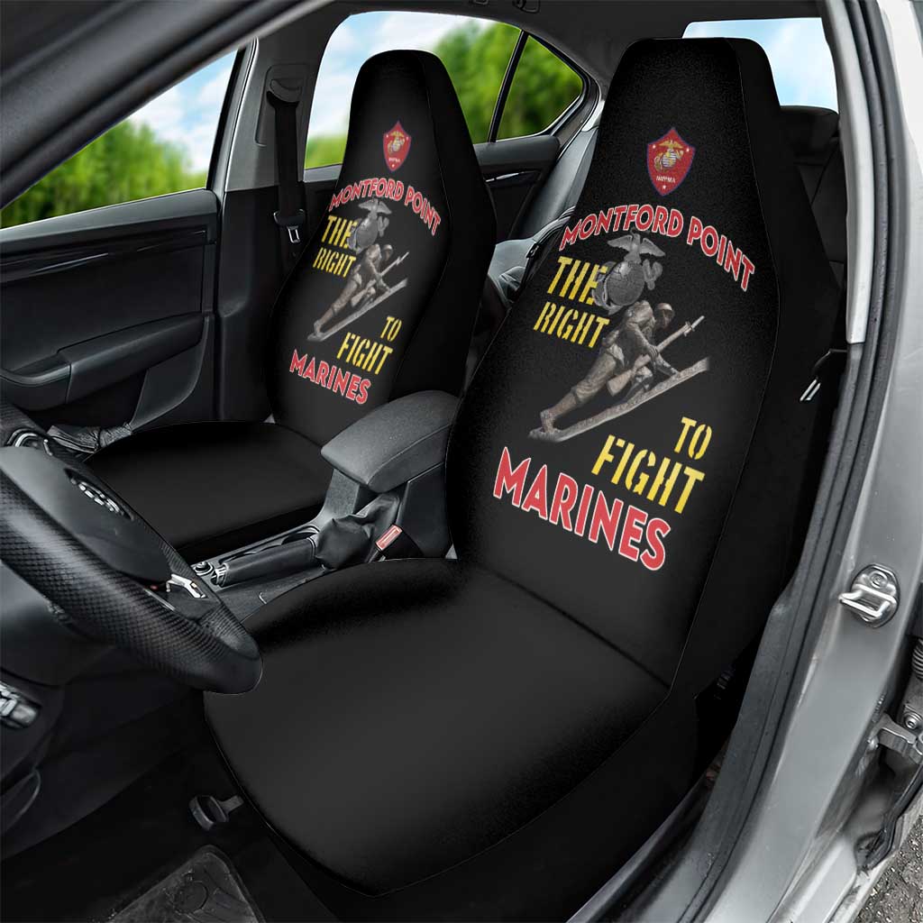African American Heroes Car Seat Cover Montford Point Marines - Black - African Pride