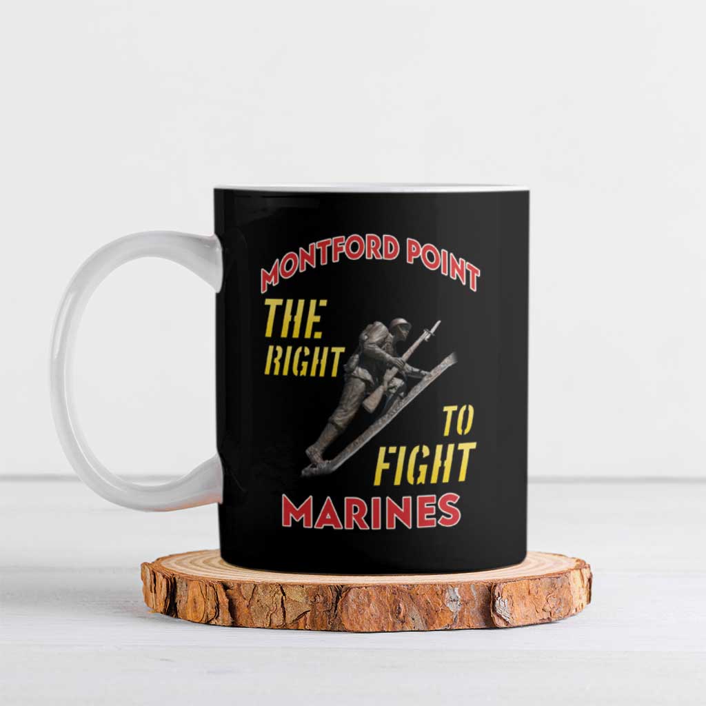 Montford Point Marines Ceramic Mug The Right To Fight - Black