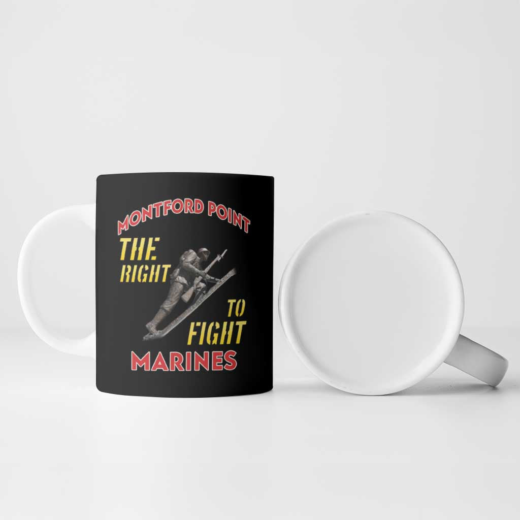 Montford Point Marines Ceramic Mug The Right To Fight - Black