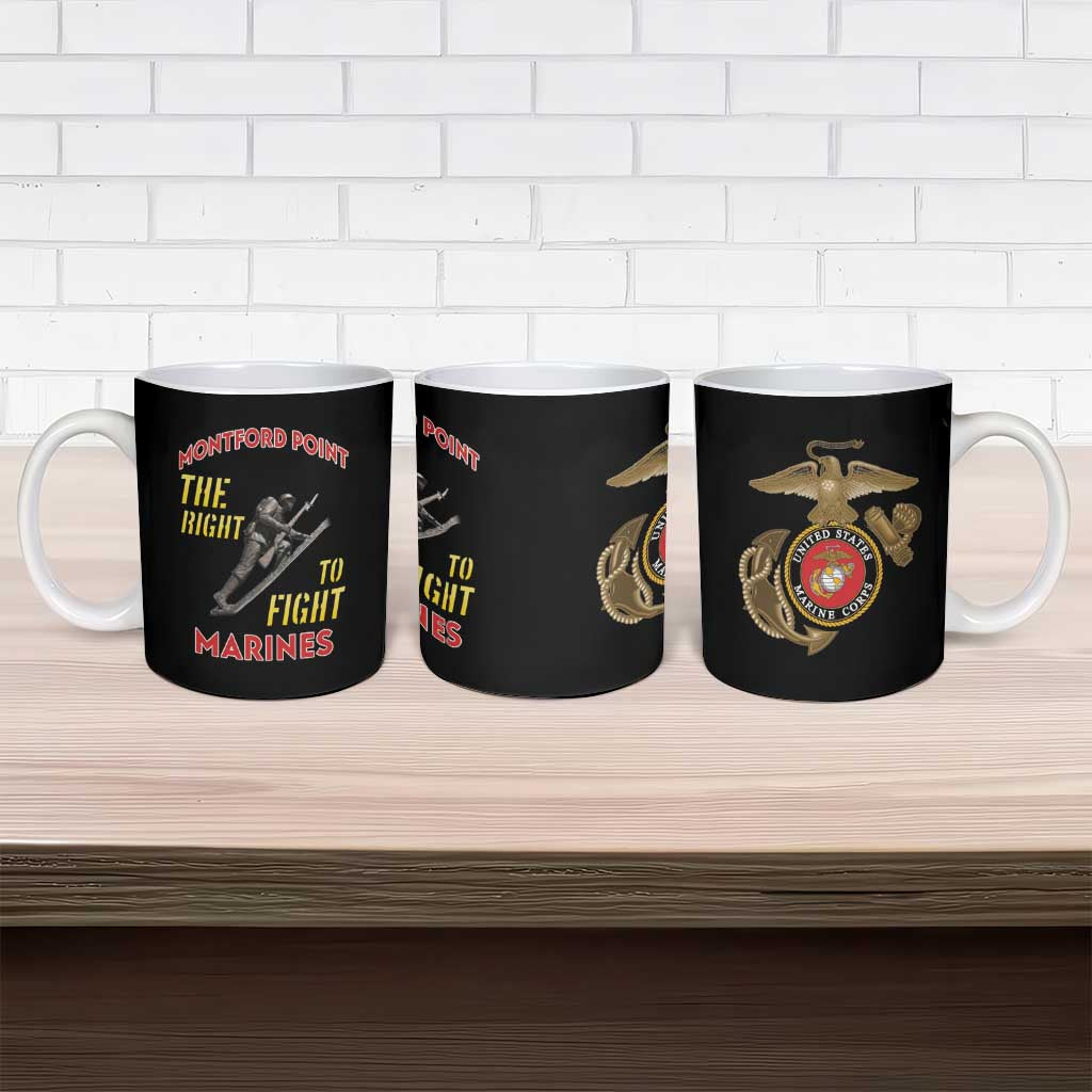 Montford Point Marines Ceramic Mug The Right To Fight - Black