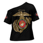Montford Point Marines Cross Shoulder Shirt The Right To Fight - Black
