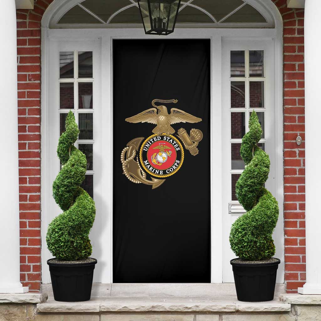 Montford Point Marines Door Cover The Right To Fight - Black