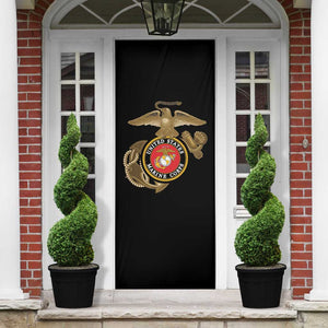 Montford Point Marines Door Cover The Right To Fight - Black