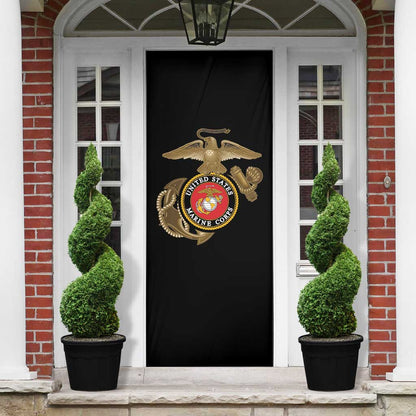 Montford Point Marines Door Cover The Right To Fight - Black