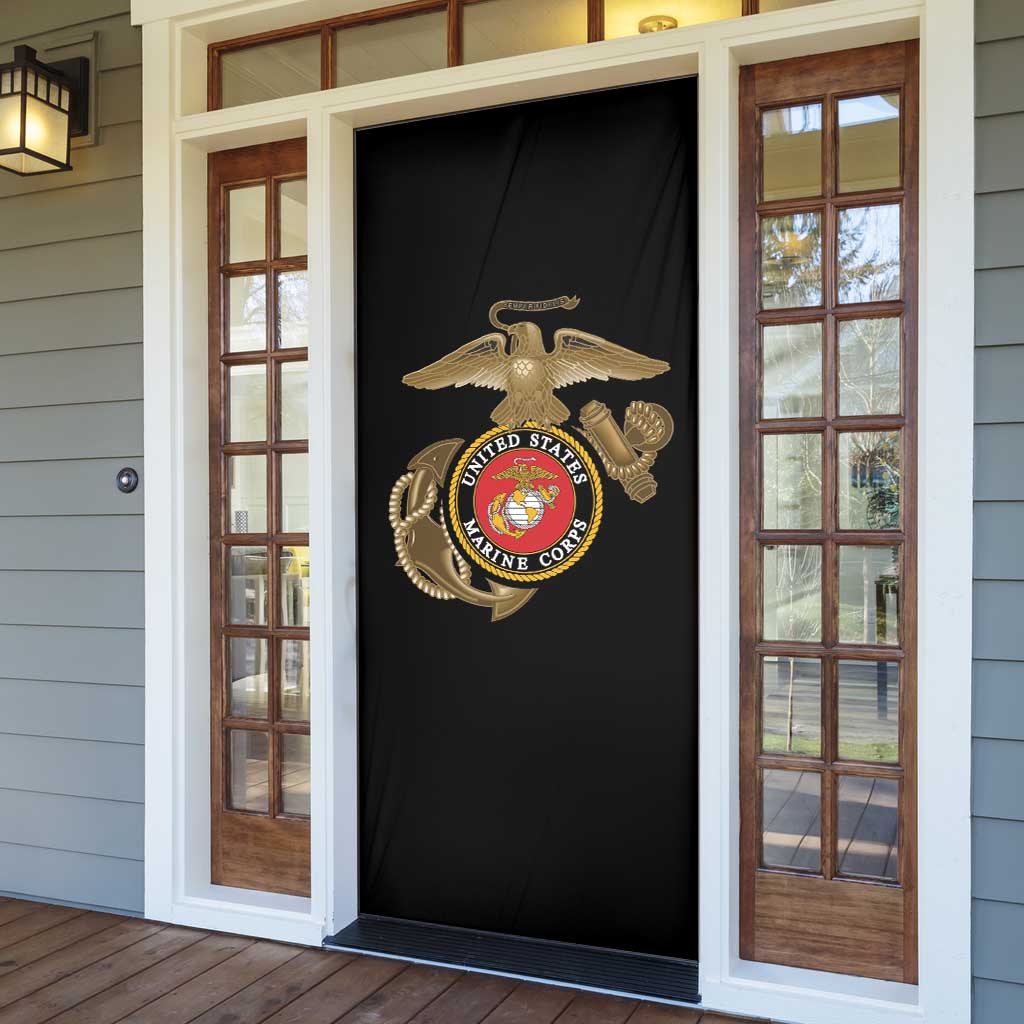 Montford Point Marines Door Cover The Right To Fight - Black