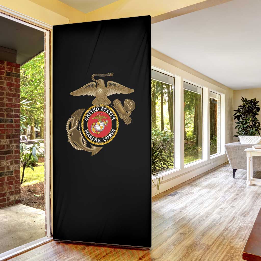 Montford Point Marines Door Cover The Right To Fight - Black