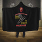 African American Heroes Hooded Blanket Montford Point Marines - Black - African Pride
