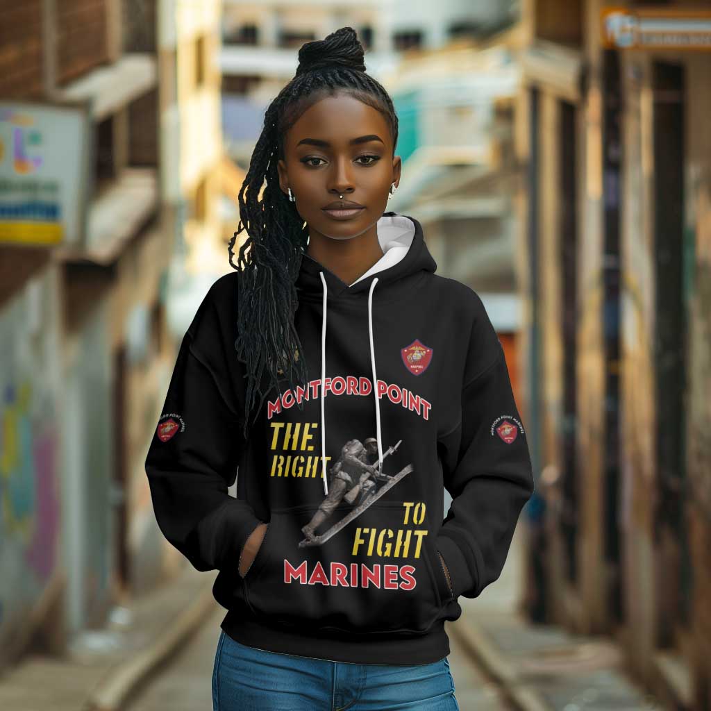 African American Heroes Hoodie Montford Point Marines - Black - African Pride
