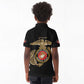 African American Heroes Kid Polo Shirt Montford Point Marines - Black - African Pride