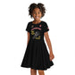 African American Heroes Kid Short Sleeve Dress Montford Point Marines - Black - African Pride