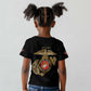 African American Heroes Kid T shirt Montford Point Marines - Black - African Pride